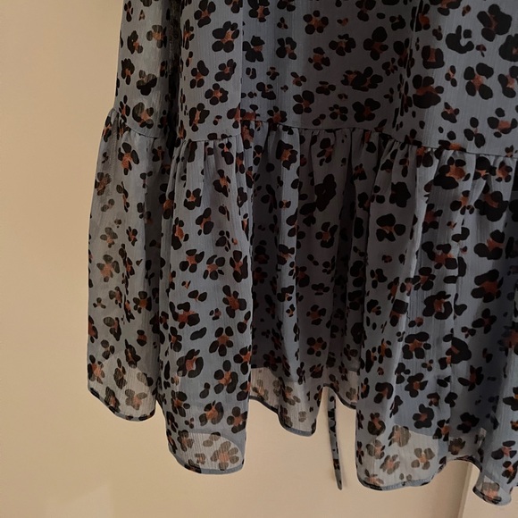 LK Bennett London Blue Leopard Print Dress - Size 12 (US) - Picture 3 of 5